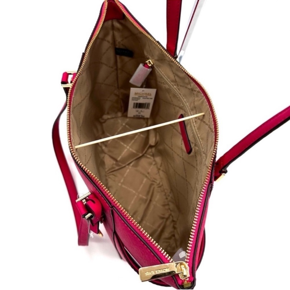 Michael Kors Large Charlotte Tote Bag Electric Pink - Picture 10 of 12